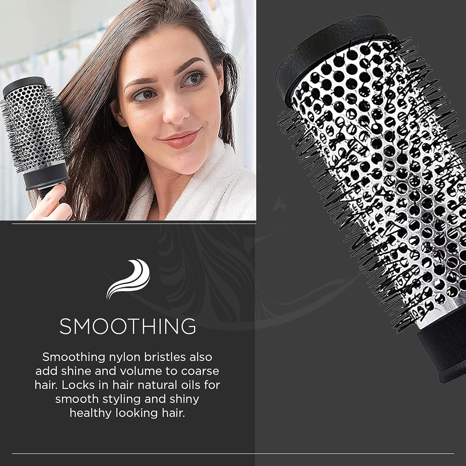 3-in-1 Hot Air Blow Dry Brush | Volumizing & Curling Hair Styler with Ceramic-Coated Bristles | For All Hair Types (Men & Women)