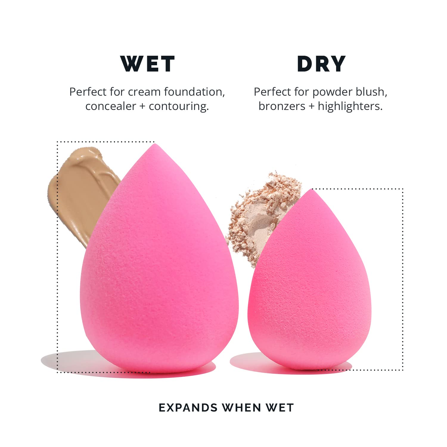 5-Piece Makeup Sponge Set - High Definition Beauty Blender Gift Kit for Flawless Foundation & Concealer Application