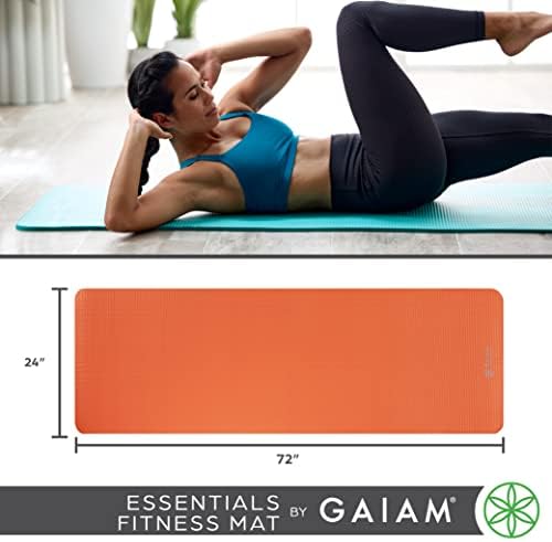 Yoga Mat Fitness & Exercise Mat with Easy-Cinch Carrier Strap,72"L X 24"W