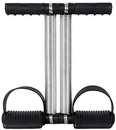 Generic Double Spring Tummy Trimmer, Black (Pack of 1), Black, Medium