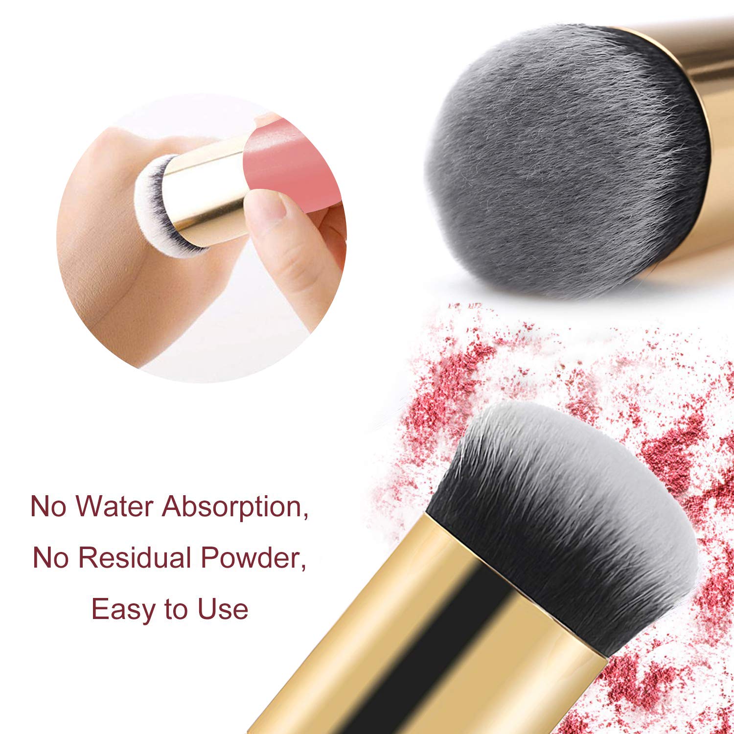 The All-in-One Foundation Brush | Chubby Kabuki for Liquid, Cream & Flawless Powder Makeup