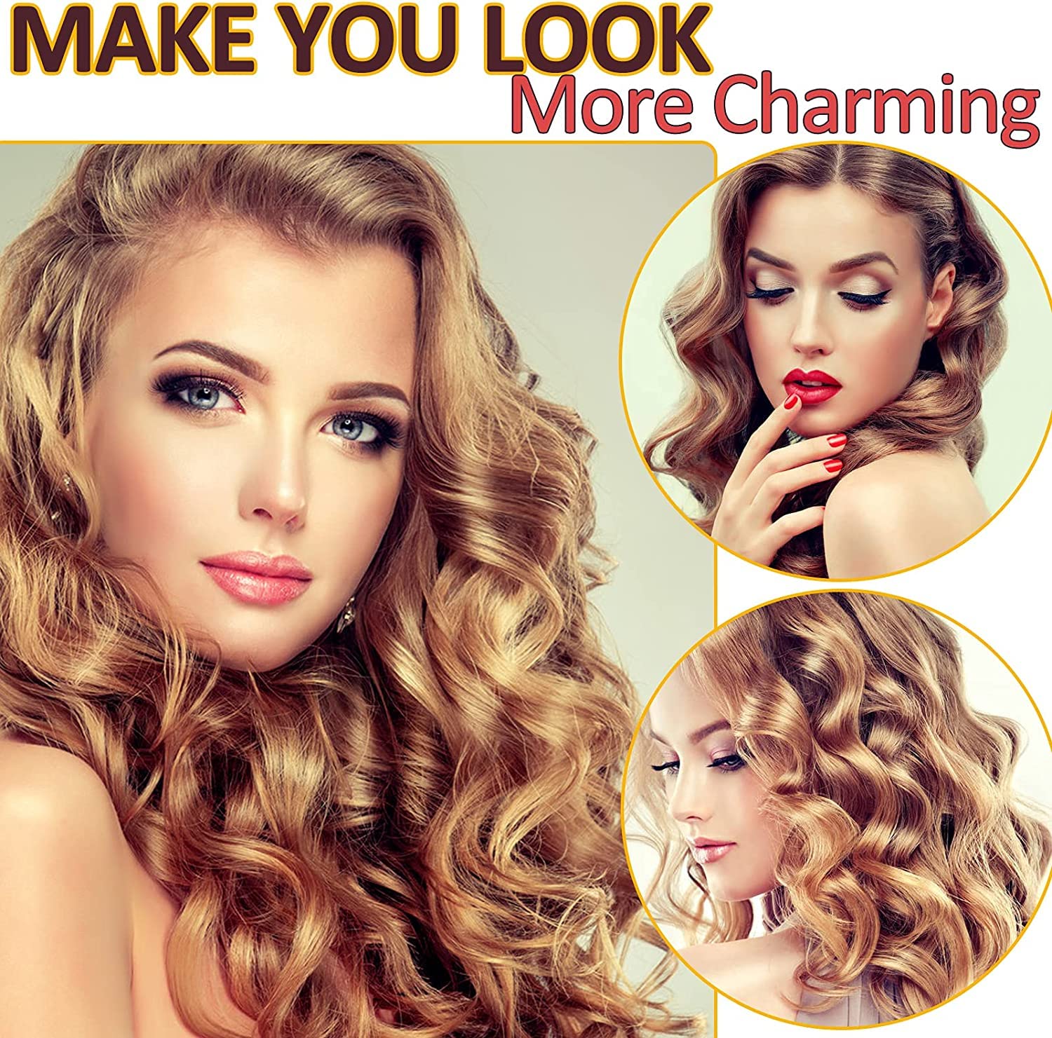 12Pcs VELCRO Self-Grip Hair Rollers for Heatless Curls