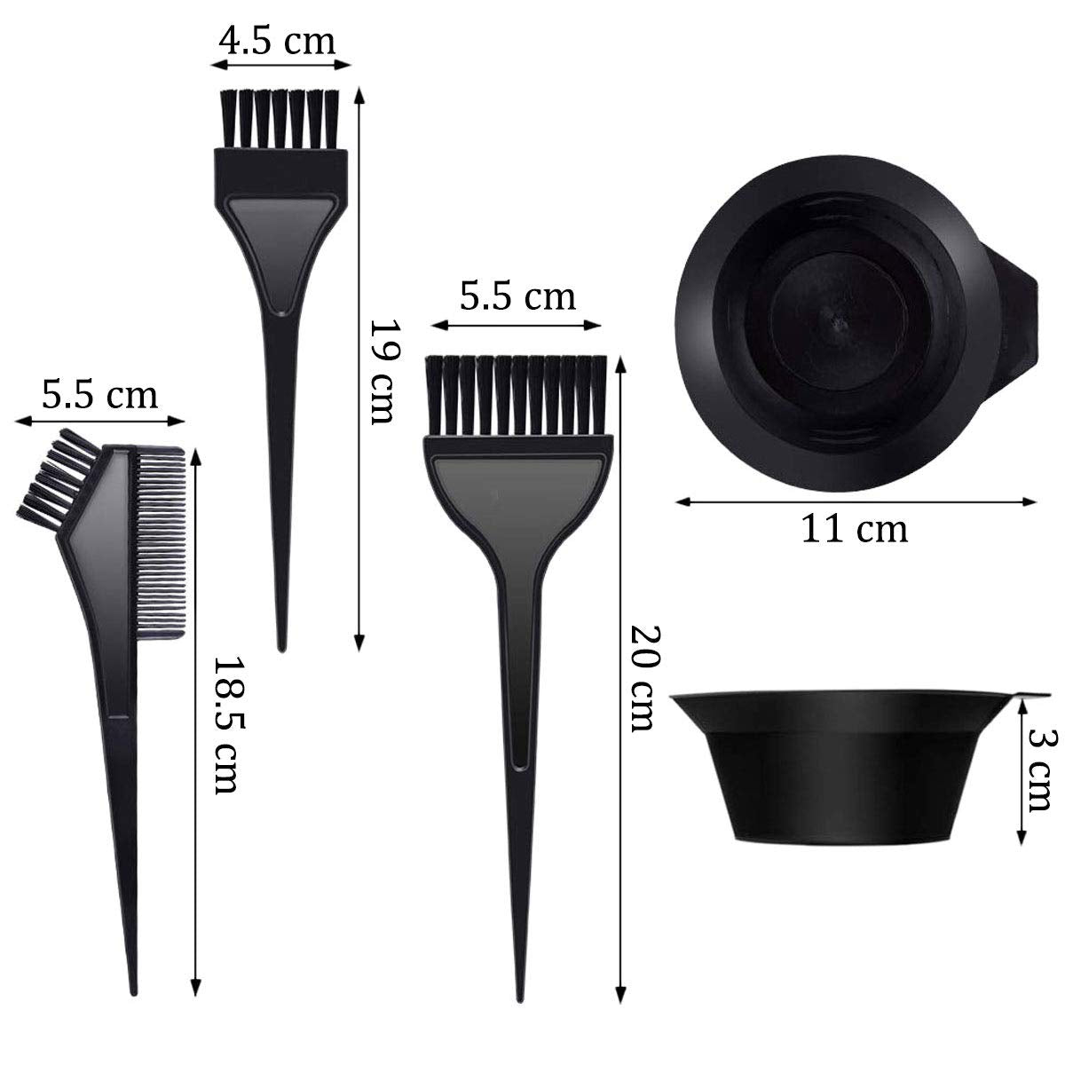 Professional Hair Color Kit - 4-Piece Brush, Bowl, & Tool Set for Salon-Quality Dye Jobs