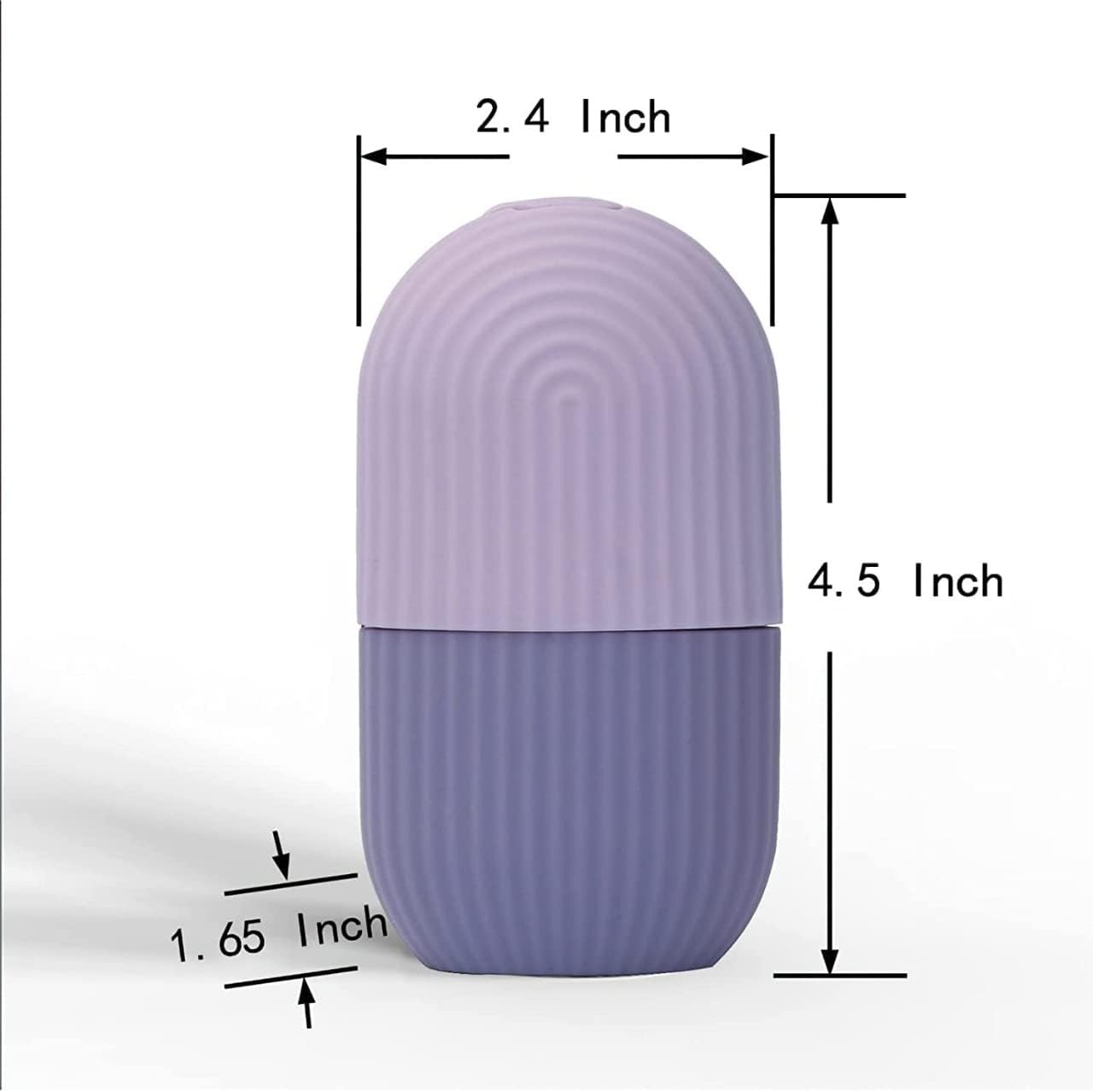 Ice Facial Roller - Light Blue Striped | Silicone Face & Eye Massager to Reduce Puffiness, Shrink Pores & Boost Elasticity | Reusable Cryo Skin Care Tool