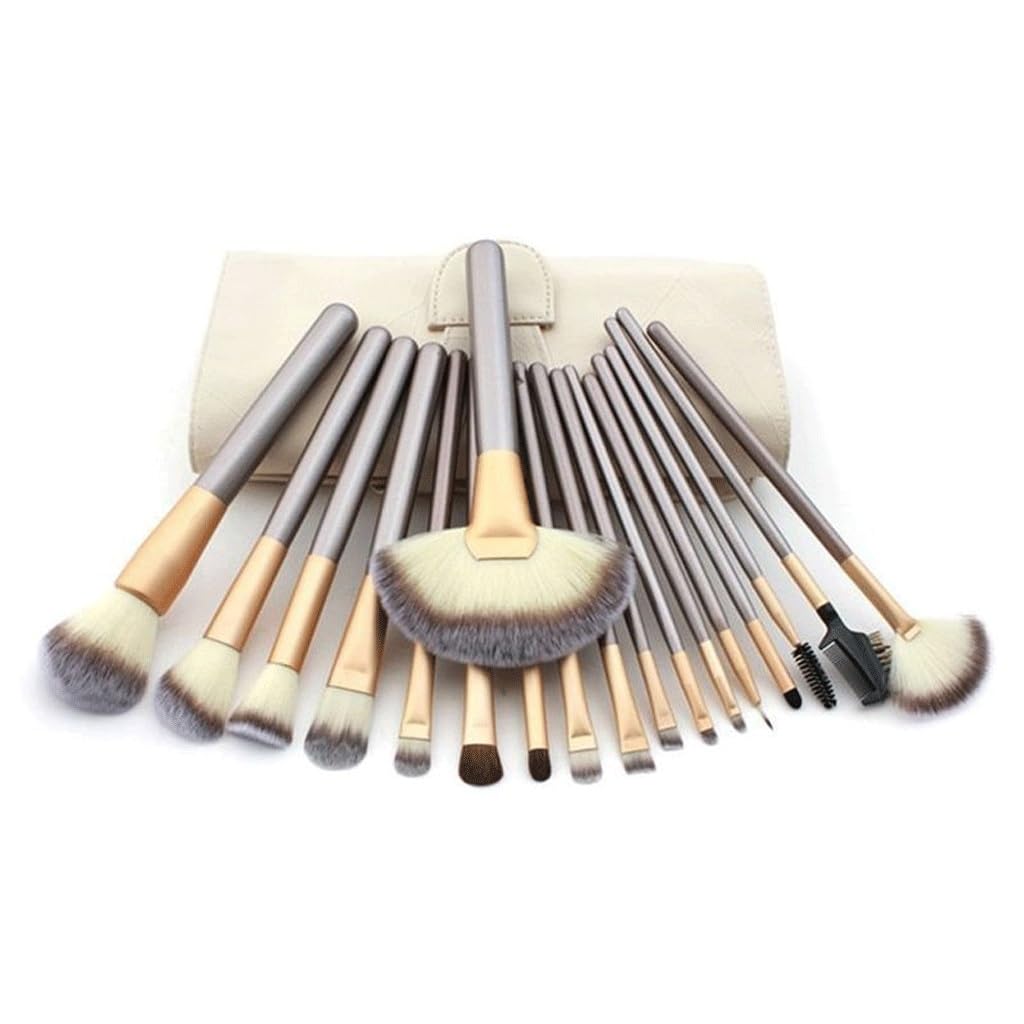 Premium 12-Piece Makeup Brush Set with 2 Beauty Blenders | Pro Vegan Brush Kit for Flawless Foundation, Contour & Eyeshadow