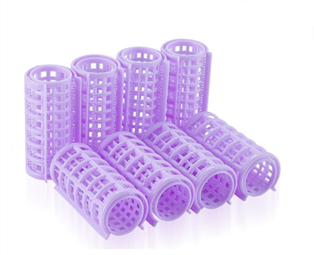 Pro Salon Plastic Hair Rollers Set - DIY Home Hair Styling Tools for Voluminous Curls & Waves | Heatless Curling Rods with Clips for Women