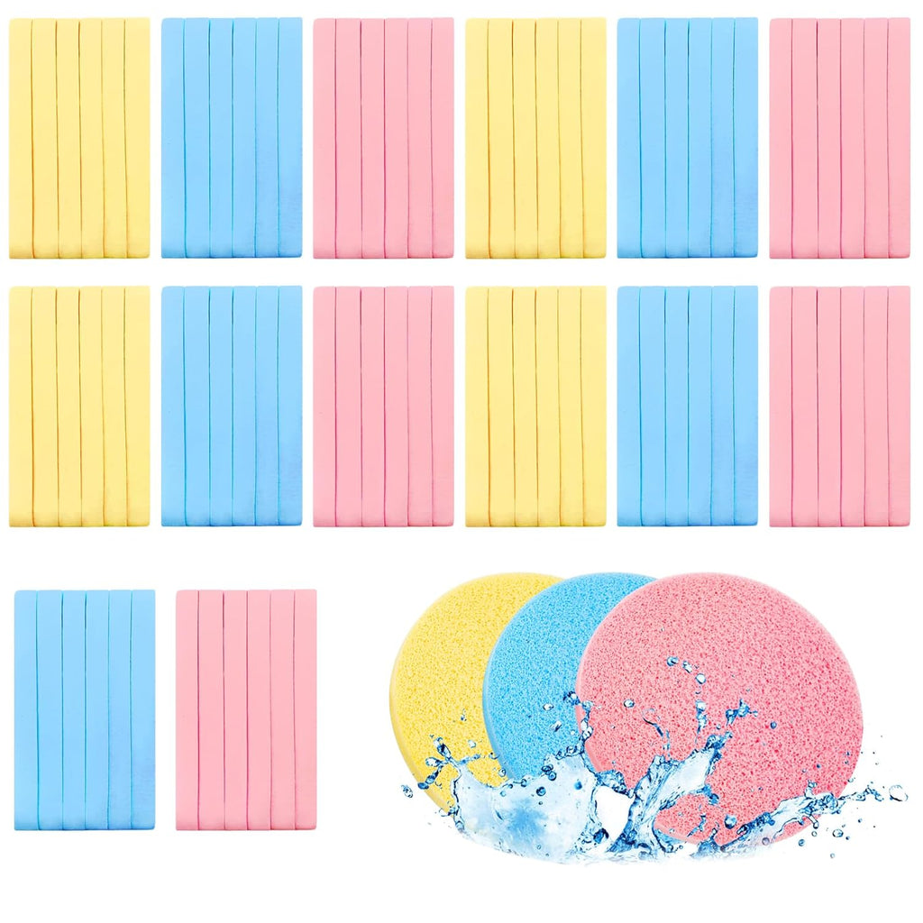 Compressed Facial Sponges (12-Pack) | Expandable Cleansing & Exfoliating Puffs | Travel-Friendly Skincare
