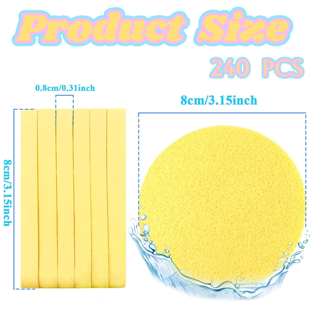 Compressed Facial Sponges (12-Pack) | Expandable Cleansing & Exfoliating Puffs | Travel-Friendly Skincare